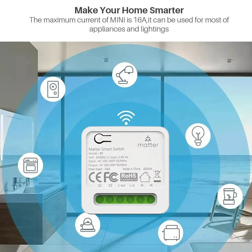 ть через домашний модуль переключателя умного Wi-Fi поддерживает HomeKit Alexa Voice Google Remote Control 10A/16A