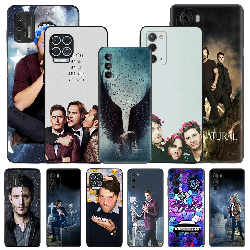 Soft Phone Cases For Motorola G53 G73 G9 G50 G51 G60 G71 G22 G32 G52 G72 Edge40 20 30 Supernatural We Are Home Black Matte Cover