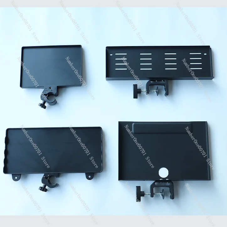 Universal Tripod Tray Clamp, 15-45mm Adjustable Holder for Phone/Mic/Sound Card, Lightweight Aluminum Shelf for Tripod