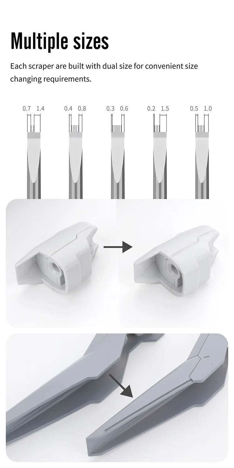 DSPIAE Stufenmesser & Gerade Kantenfräser Push-Messer GK Modifikations-Graviermesser Spiegelglatt-Bits für Seidenglattes Anreißen – Detail 9