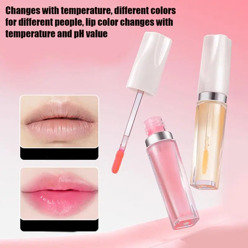 

Moisturizing Lip Gloss Color Change Lip Gloss Color Change Nourishing Long Lasting Lip Glow lip oil Anti dry lipstick for Women
