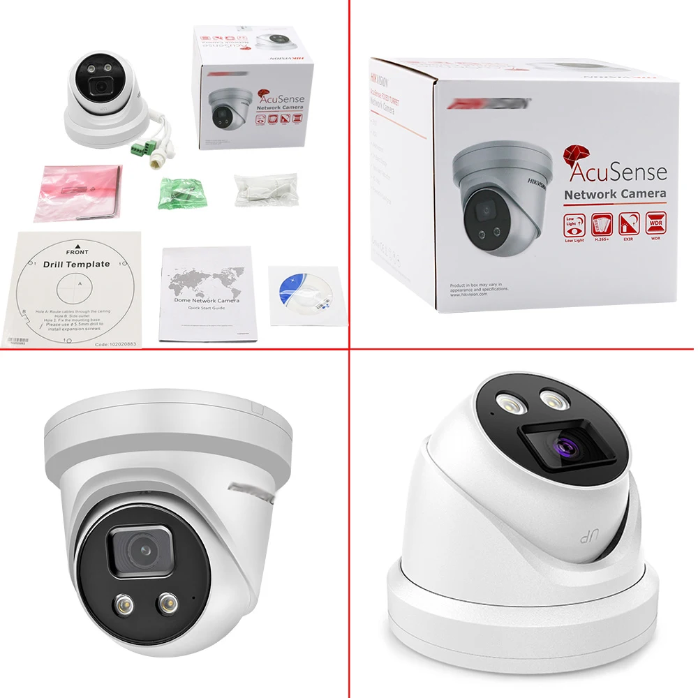 Hikvision IP Camera 8MP DS-2CD2386G2-ISU/SL AcuSense 4K POE Built-in Microphone Speaker Surveillance Video Outdoor