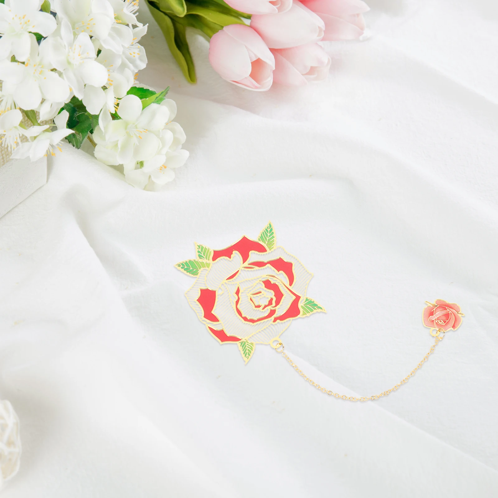 

Retro Bookmark Delicate Brass Women Pendant Student Bookmarks Bulk Elegant Style Portable Gifts Lightweight Small