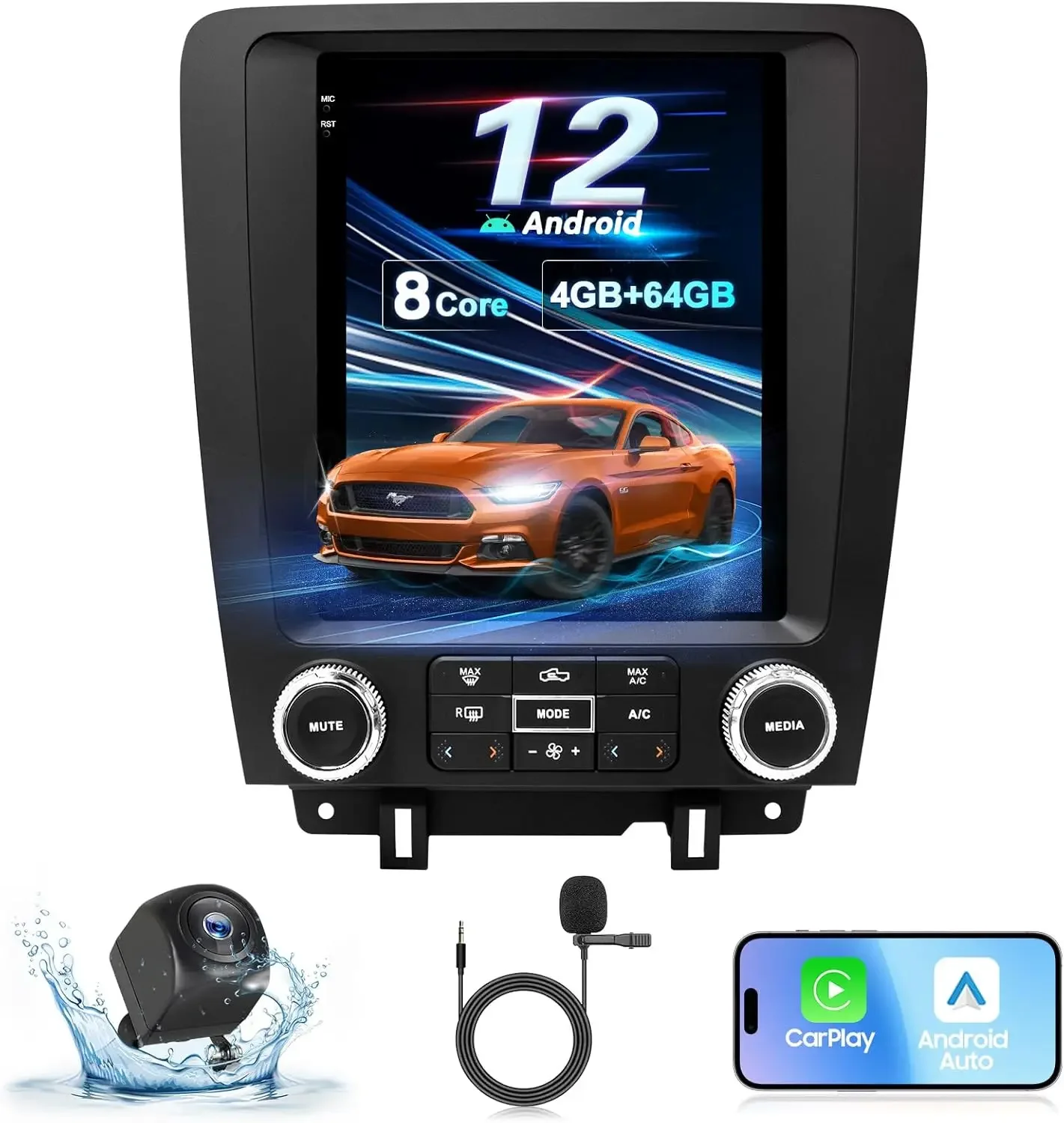 9Inch Car Stereo Radio Car-play GPS Navigation Compatible for Mustang 2010-2014