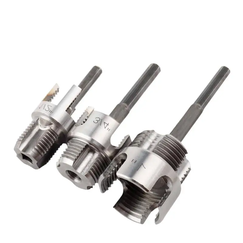 @*PVC Pipe Threader Tool Set 3PCS Integrated Internal External Pipe Threading Tool for Residential Water Pipe Leak Repair