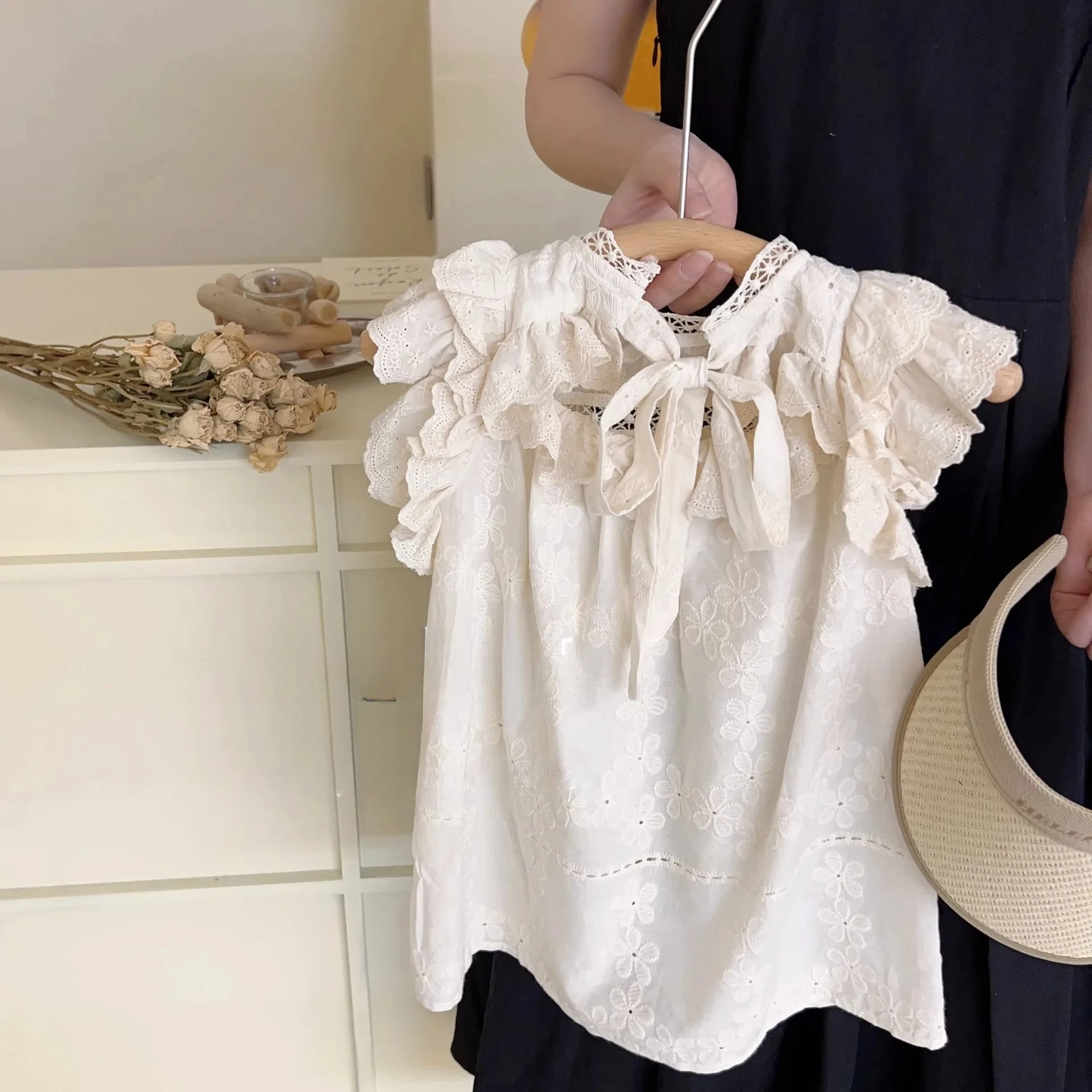 Birthday Princess Dresses,fashion Kids Children Vestidos Clothes 2025 Baby Girls Summer Dress Cotton Embroidery Flowers Lace