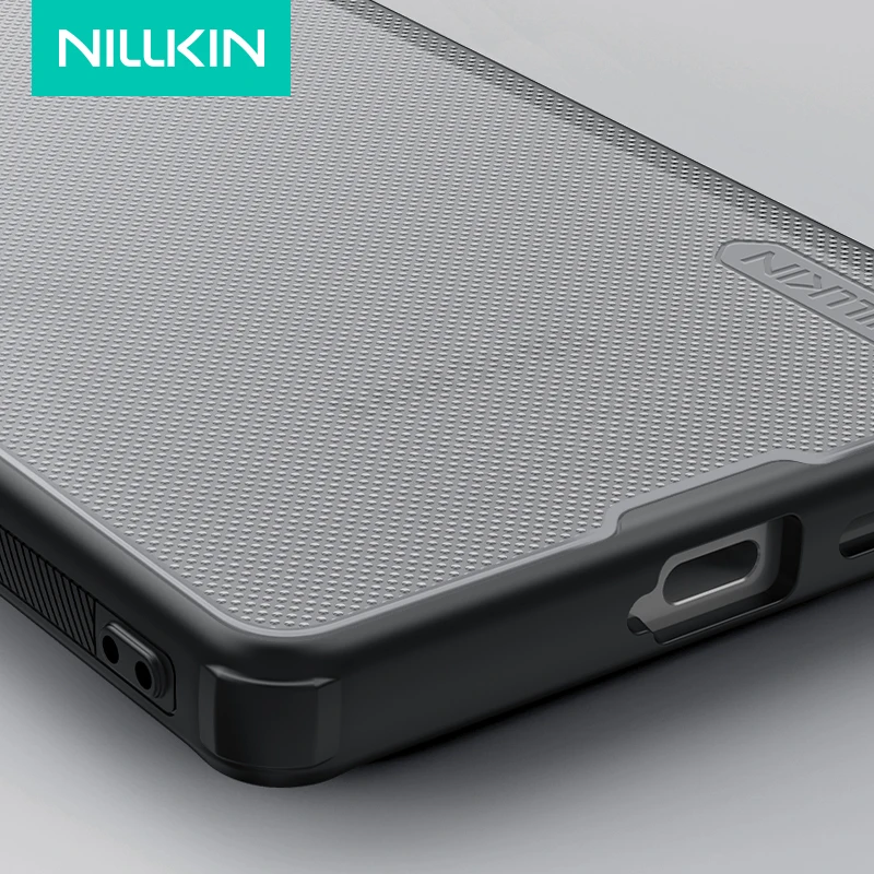 Nillkin สําหรับ Samsung Galaxy S25 Ultra 5G กรณี Super Frosted Pro สีดําใส TPU + PC Ultra-thin ปกหลังป้องกัน