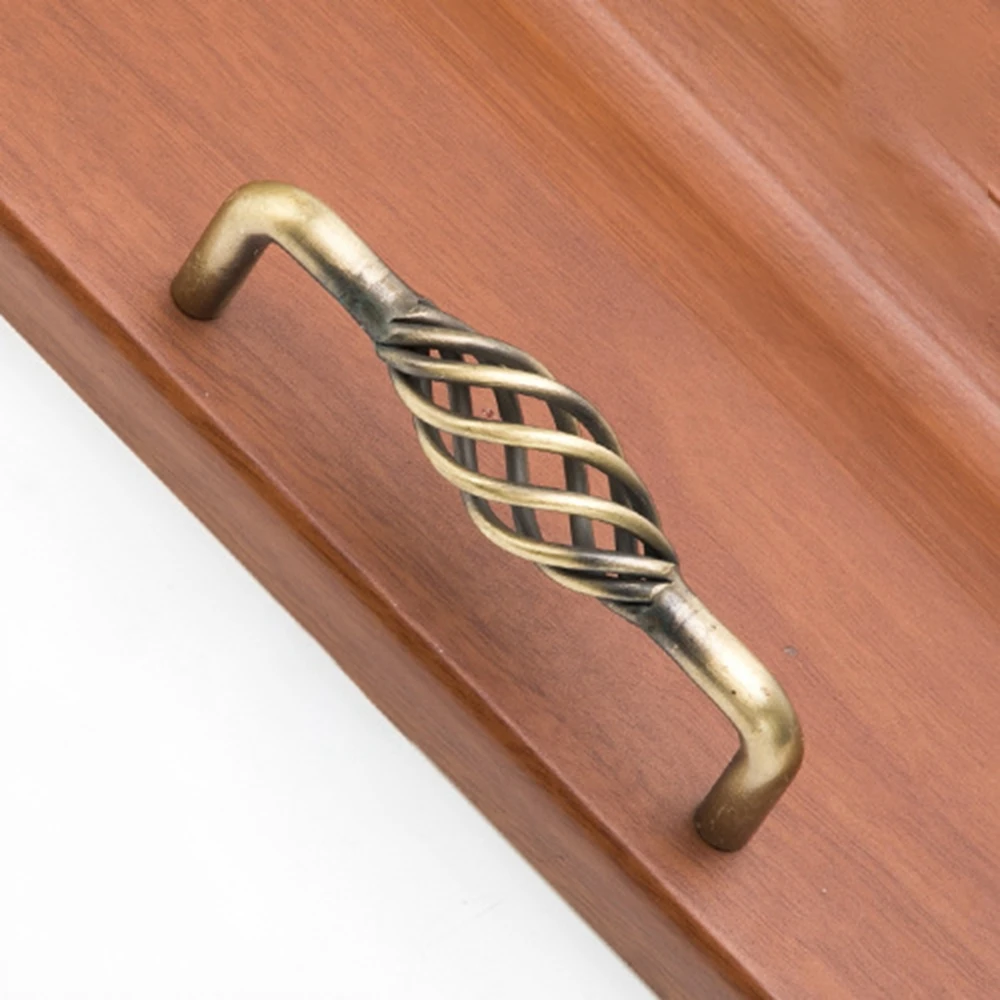 

Vintage Birdcage Wardrobe Cupboard Handle Pull With Screws Cabinet Pullers Door Knob Furniture Handles Drawer Knobs