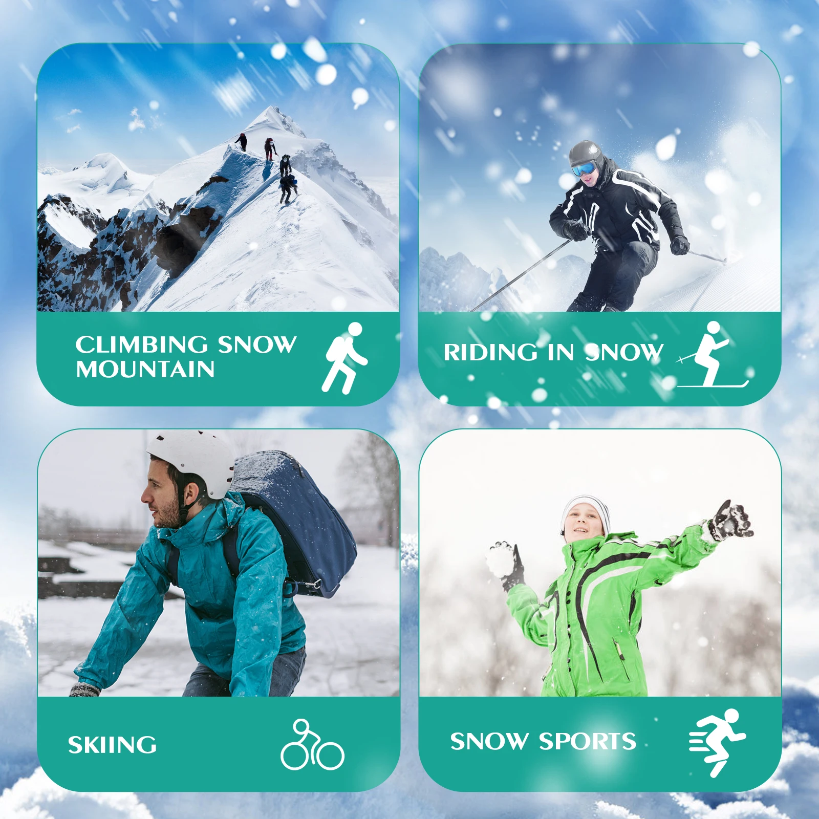 Occhiali di protezione UV Materiale PC durevole Occhiali sportivi anti UV Ciclismo Alpinismo Sci Regalo da viaggio all'aperto