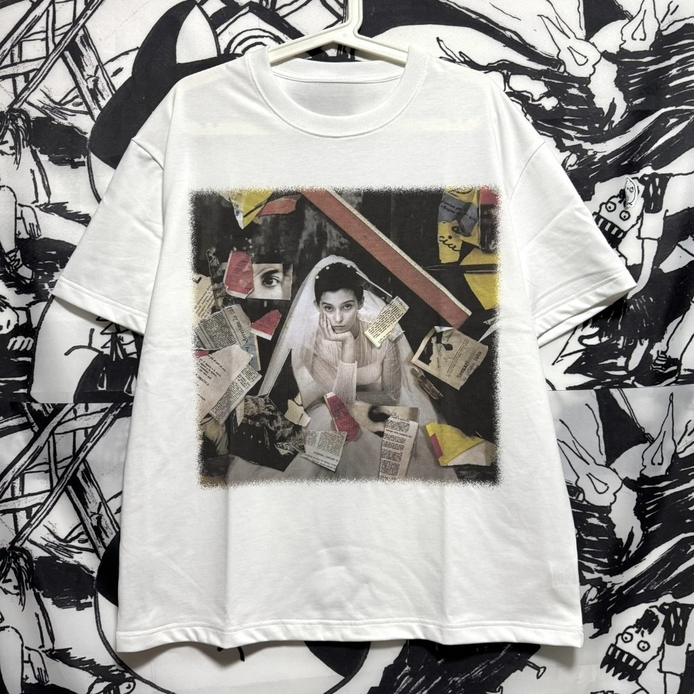 

Свободные плечи My Genius Girlfriend Lila, хлопковая футболка с короткими рукавами и принтом, мужская базовая футболка с половиной рукавов