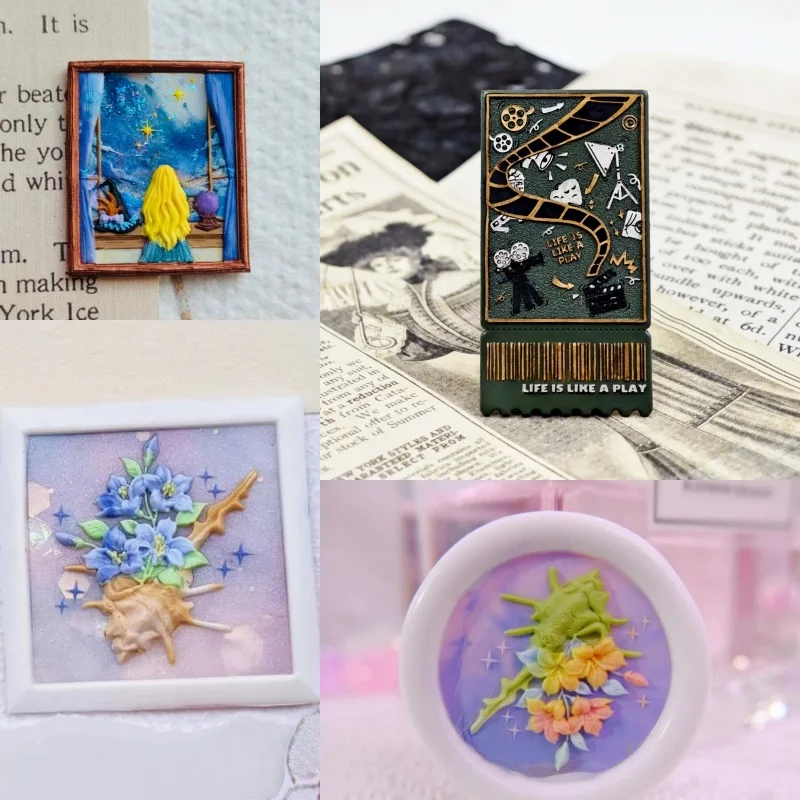 ختم ورنيش ختم إبداعي، وردة على الطراز القديم، خبز قطة لطيف، ختم فتاة منقوش، ختم، لعبة، رأس ختم نحاسي مخصص