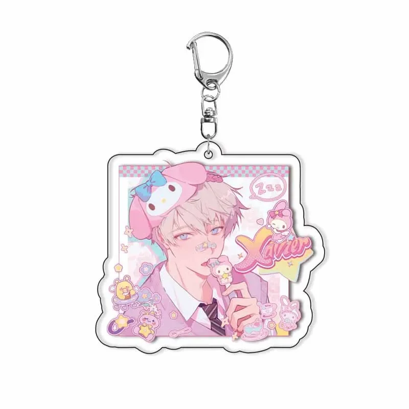 Fashion Qi Yu Zayne Xavier Anime KeyChain Love and Deepspace for Men Women Figure Acrylic Cartoon Keyring Pendant Cute Keychain