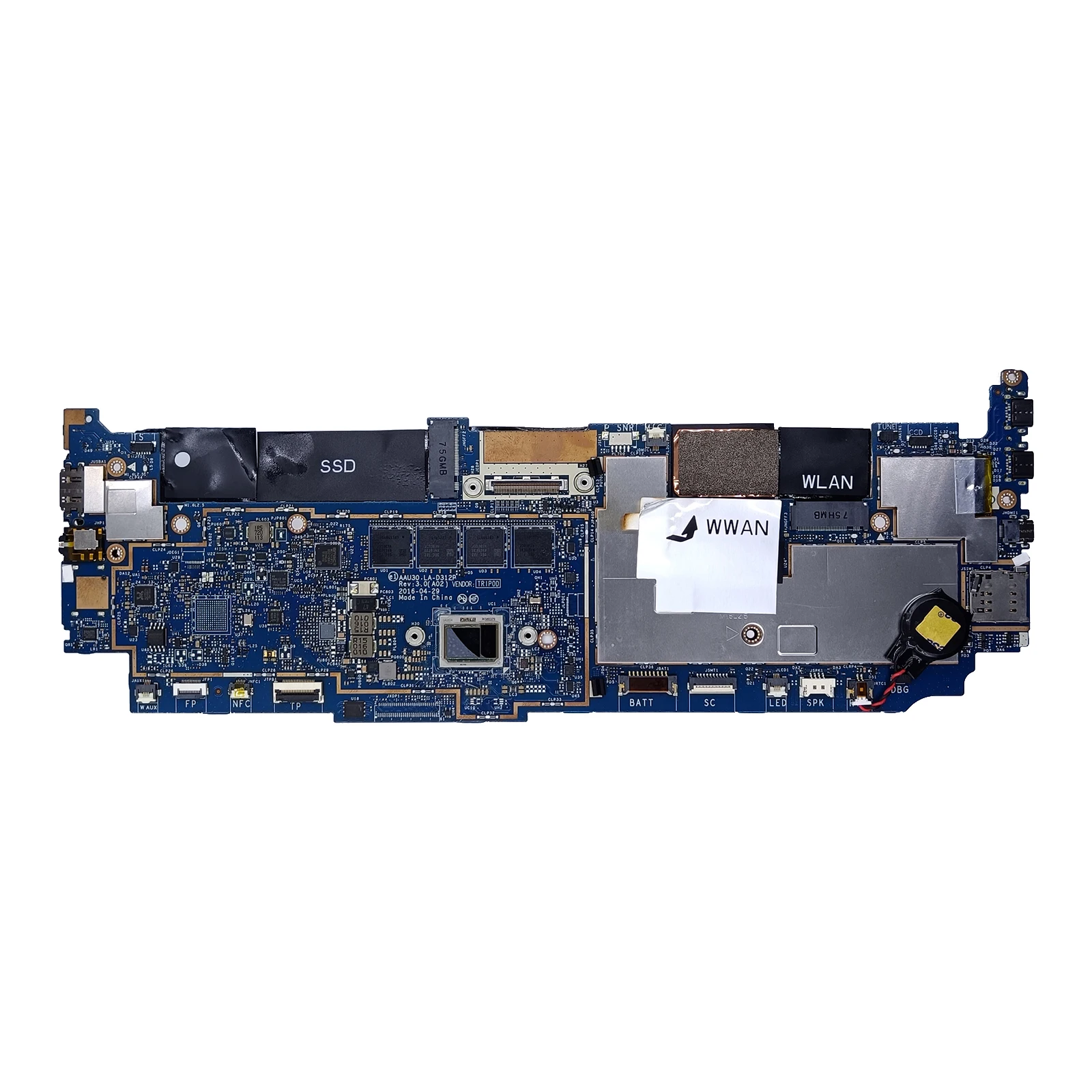 

Материнская плата для ноутбука Dell Latitude 7370 с материнской платой процессора M7-6Y75, полностью протестирована LA-D312P