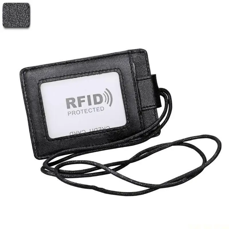 

X90D портативный чехол для RFID-карты из натуральной кожи, держатель для удостоверений личности, чехол для портмоне, офисный для
