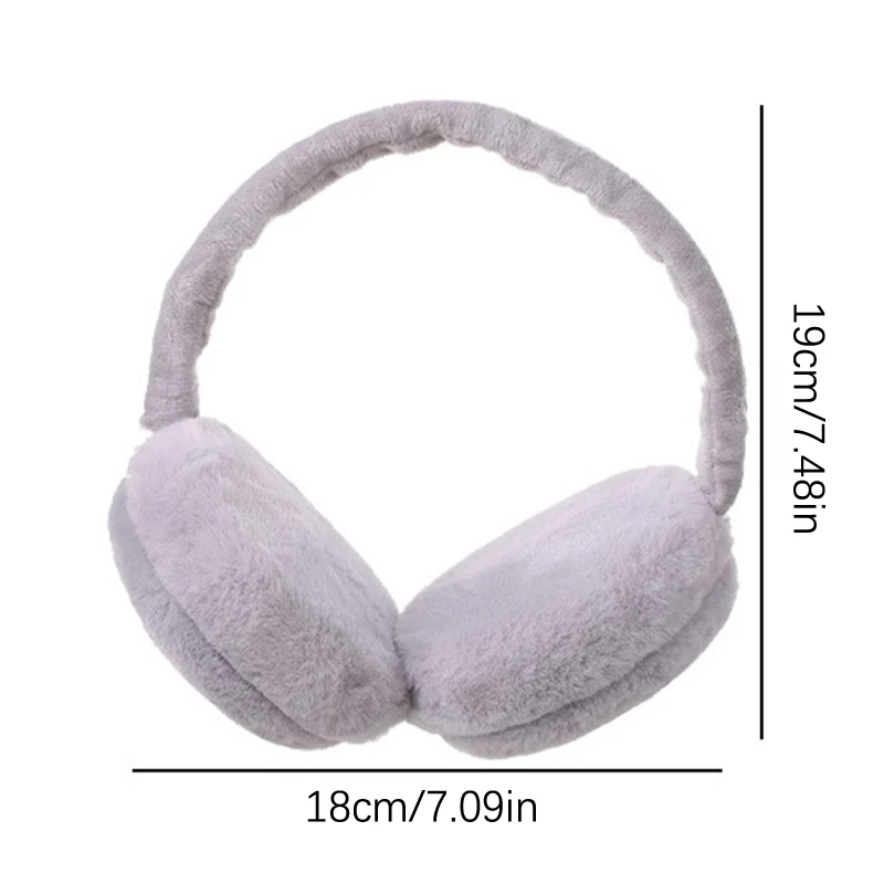 Cute Warm Fluffy Earmuffs Ear Covers Foldable Warmerses Ear Warm Faux Furry Ski Earmuffs Winter Women Men Child Solid Outdoor