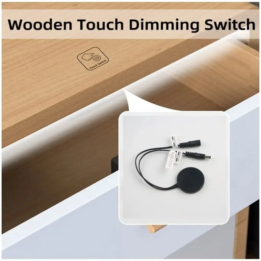 

Practical DC12V 24V Smart Sensor Penetrable Wood Board Touch Switch 5A 60W LED Light Switch for Cabinet LED Light