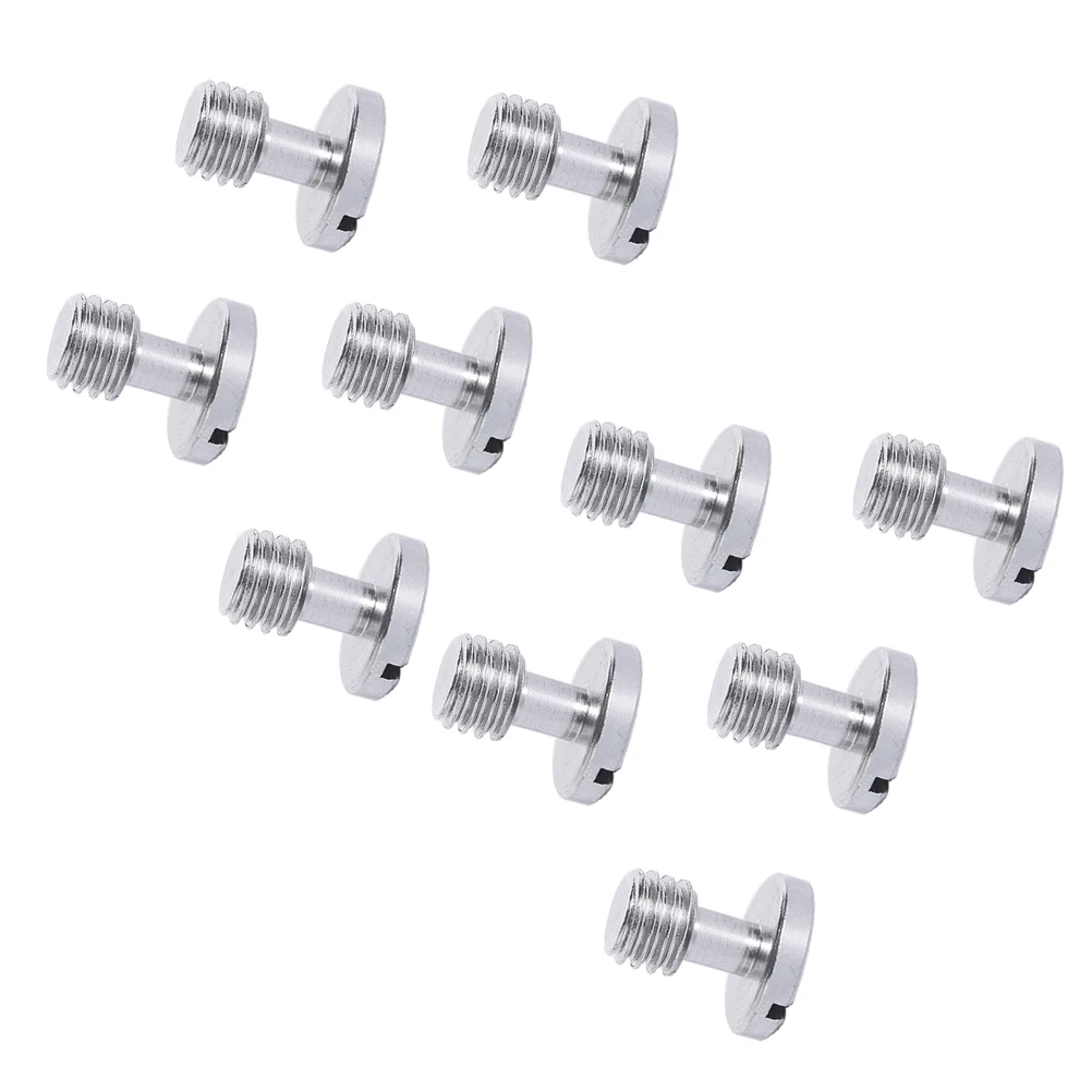 

10Pcs Camera Fixing Screw Nickel-Plated Iron Durable Tripod Mounting Quick Release Plate Screws Camera Rig Accessories