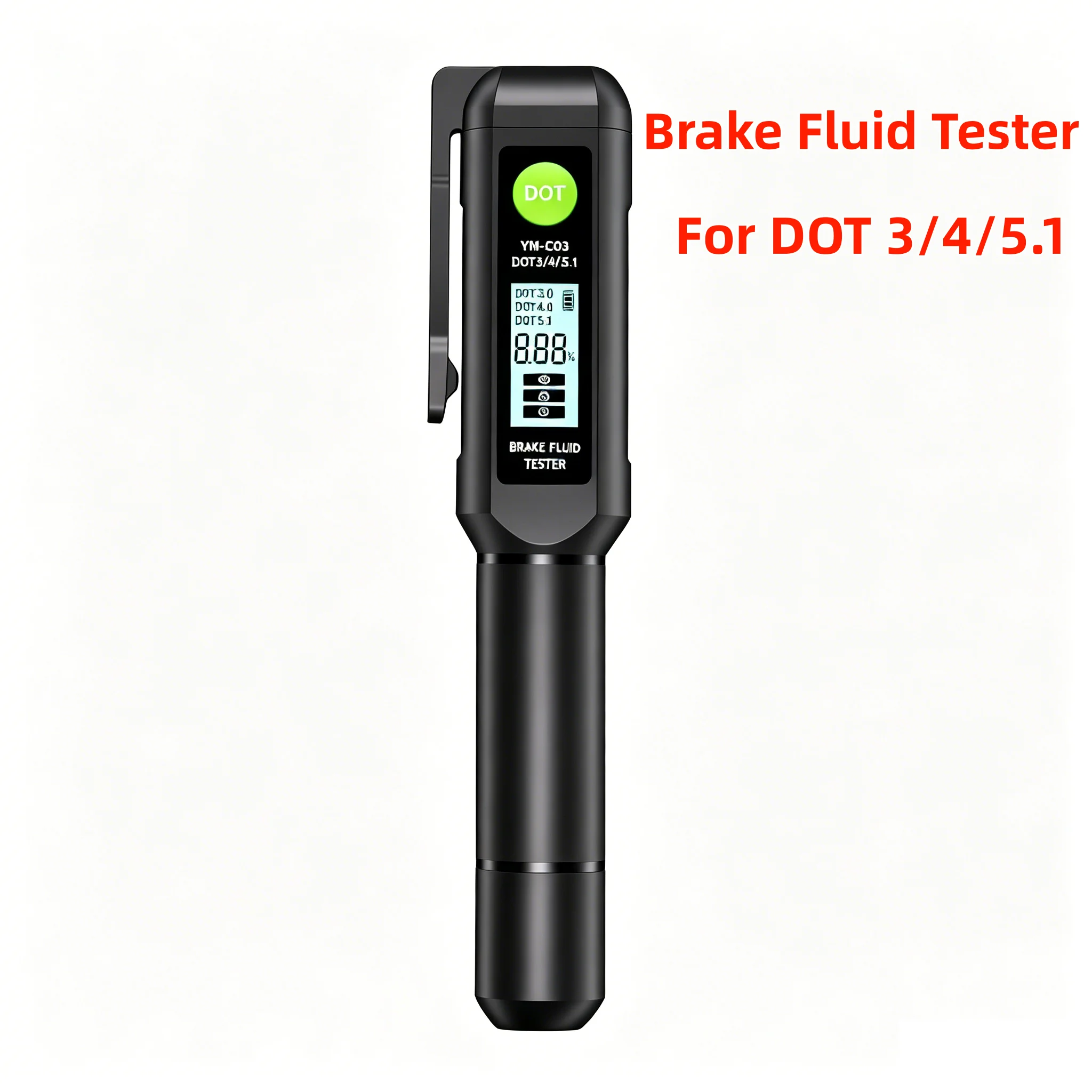 Brake Fluid Tester HTN Display Screen High-Precision Probe Brake Oil Detection Pen Testing Mositure of Brake Oil