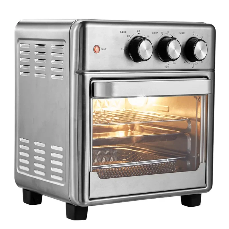 BALASHOV Intelligenter Heißluftfritteuse-Ofen, 26 l, 13 l, große Kapazität, elektrische Heißluftfritteusen, sichtbares Fenster, Haushaltsküche, Fritteuse ohne Öl, EU 220 V 3