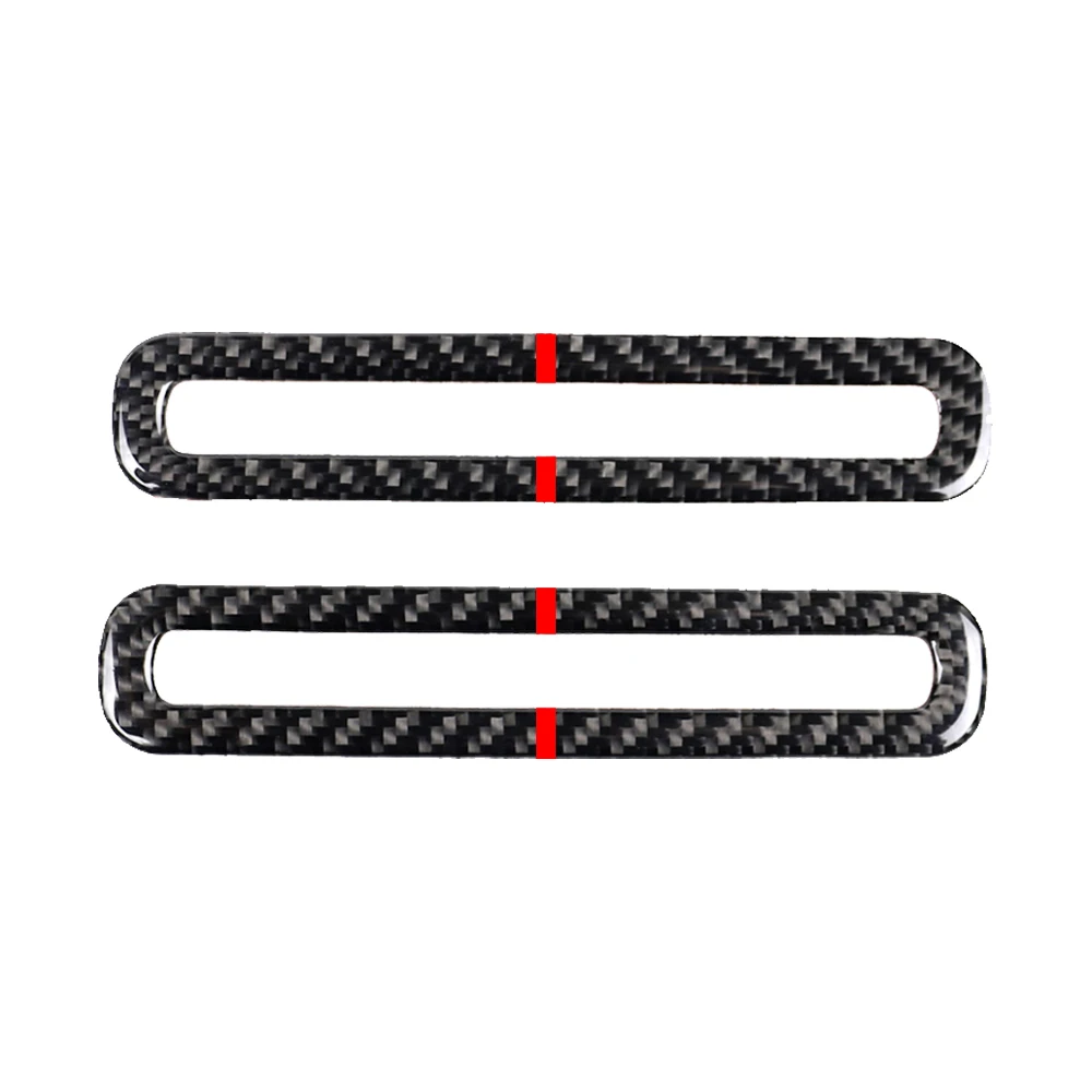 For Ford Mustang S550 2015-2023 Carbon Fiber Door Air Conditioning Outlet Vent Frame Panel Cover Trim Car Accessories Sticker