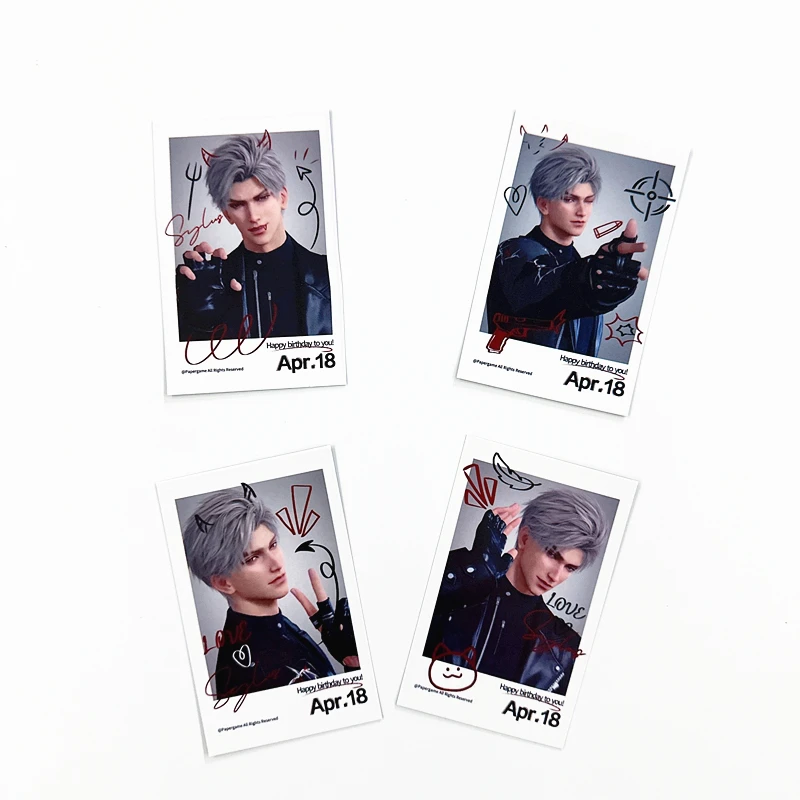 4 Pçs/set Amor E Espace Profundo Cartão Lomo Sylus Abril 18 Feliz Aniversário Cartões Pequenos Photocard Fãs Coleção Presente