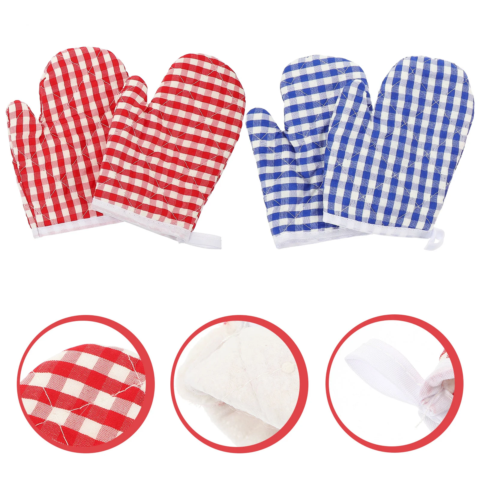 

4 Pcs Insulation Oven Mitts Heat Resistant Kitchen Gloves Polyester Cooking Gloves Non Baking Mitts Oven Mitt for Adults