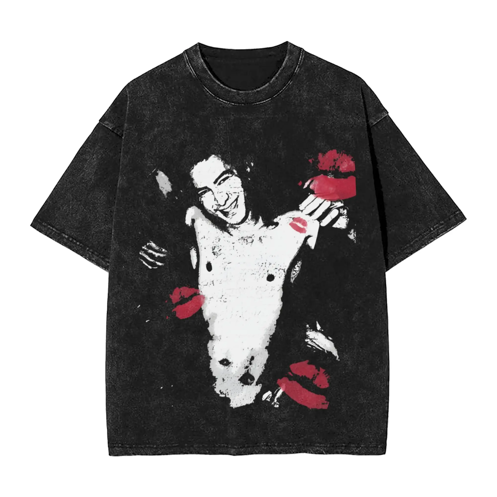 Camiseta Vintage Hudson Williams, camisetas Hipster de manga corta Y2K, camisetas Retro de verano de algodón con cuello redondo, camisetas de talla grande
