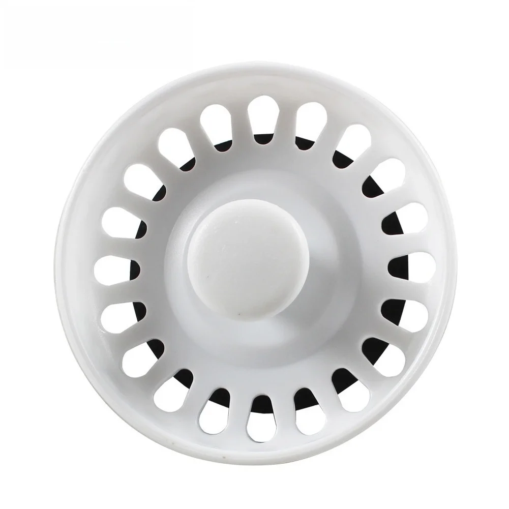 Drain Strainer White Sink Strainer Polyoxymethylene Construction Plastic Material Heat Resistant For Kitchen Sink