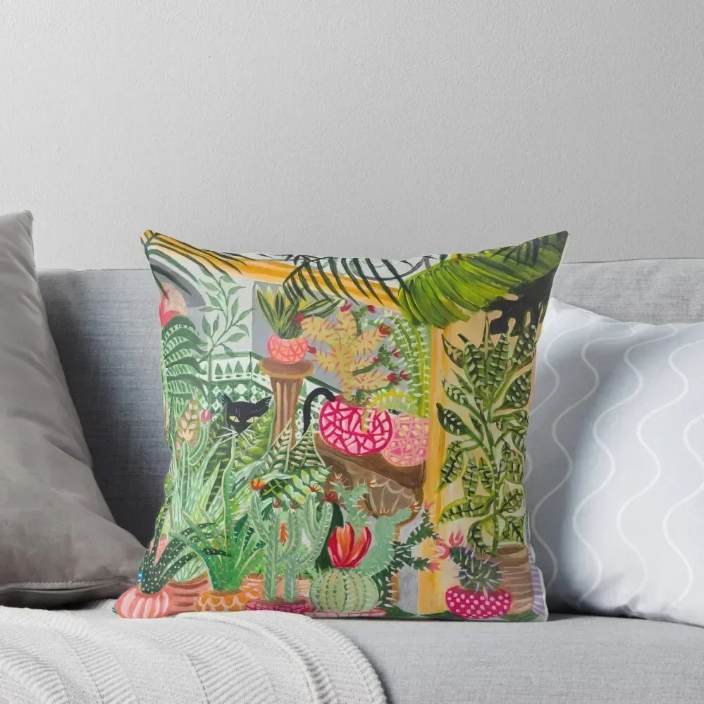 

Black cat in the garden Throw Pillow Marble Cushion Cover Cushion Cover Luxury Christmas Pillow Covers pillow