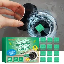 12pcs Garbage Disposal Cleaner Deodorizer Tablets Deep Cleaning Sink Drain Cleaner and Deodorizer Drain Cleaner for Kitchen Sink