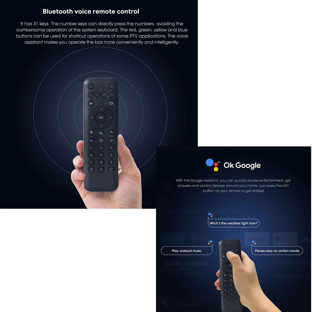 Google Certified 4K Set Top Box Mecool KM7 SE TV Box LPDDR4 2GB RAM 32GB Dual Wifi BT5.1 Support AV1 Youtube