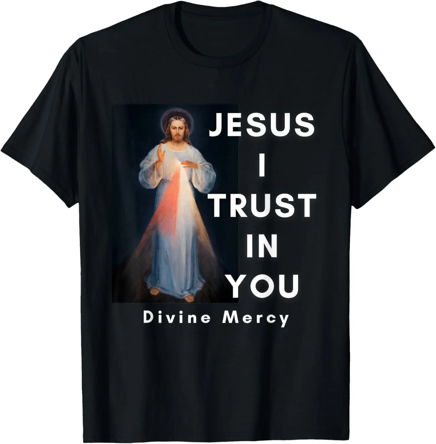 Jesus eu confie em você camiseta católica da misericórdia divina