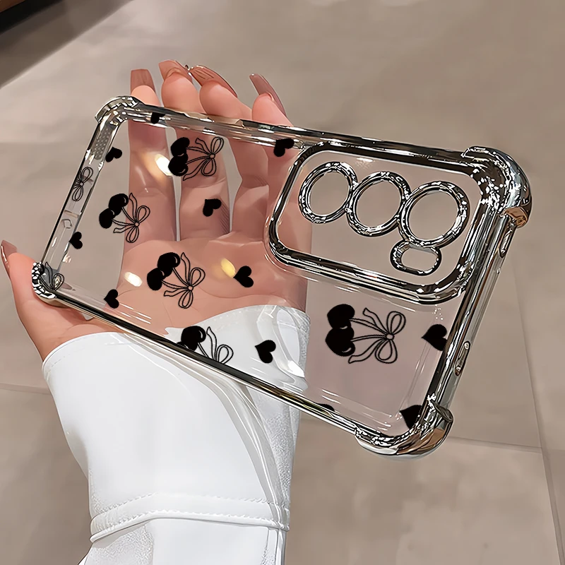 Cute Cherry Love Heart Phone Case For Google Pixel 10 Pro XL 10A 9 7A 8A 7 Pro Slim Lightweight Silicone Anti Scratch Cases Etui view 3