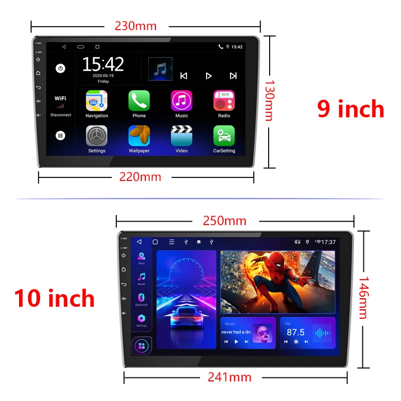 Vtopek 2 din Android 11 Car Radio Multimedia Video Player Navigation 7 9 10 inch Stereo Head unit For Nissan Kia Honda Toyota