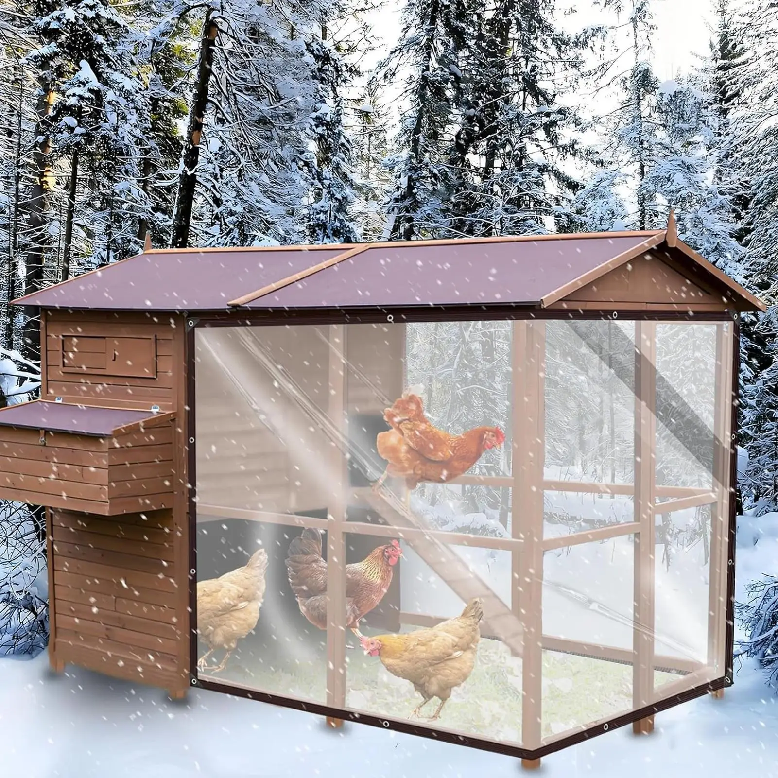 

Waterproof Tarps Heavy Duty Outdoor 7x20ft Clear Patio Rain Cover Insulated Plant Cover For Outdoor Beach Picnic Camping Tent