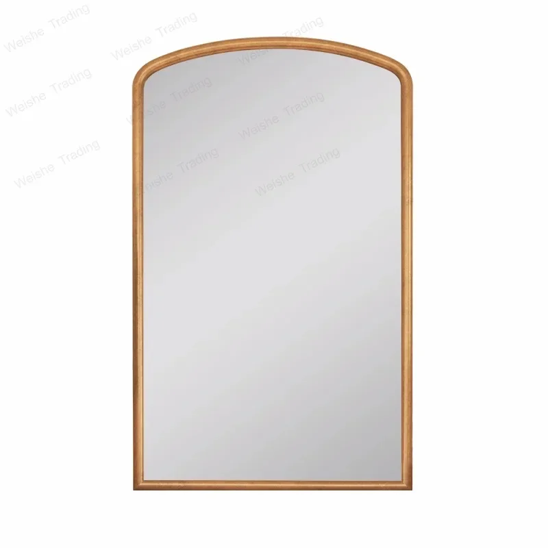 Retro full-body mirror, floor-to-ceiling mirror,simple oversized mirror,  solid wood fitting, wall-mounted American dressing