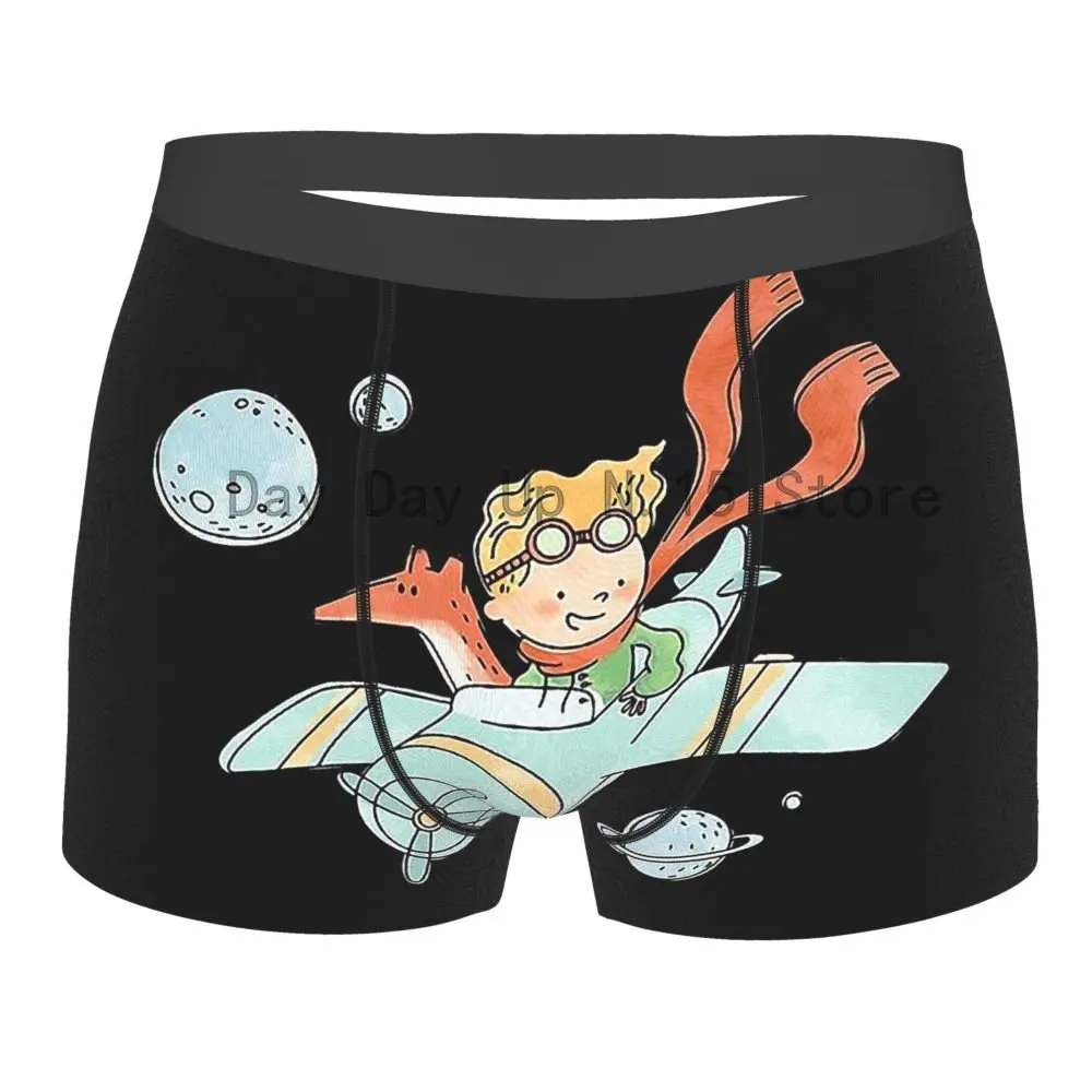 

The Little Prince About Life and Human Nature Travel By Plane Underpants Cotton Panties Male Underwear Shorts Boxer Briefs