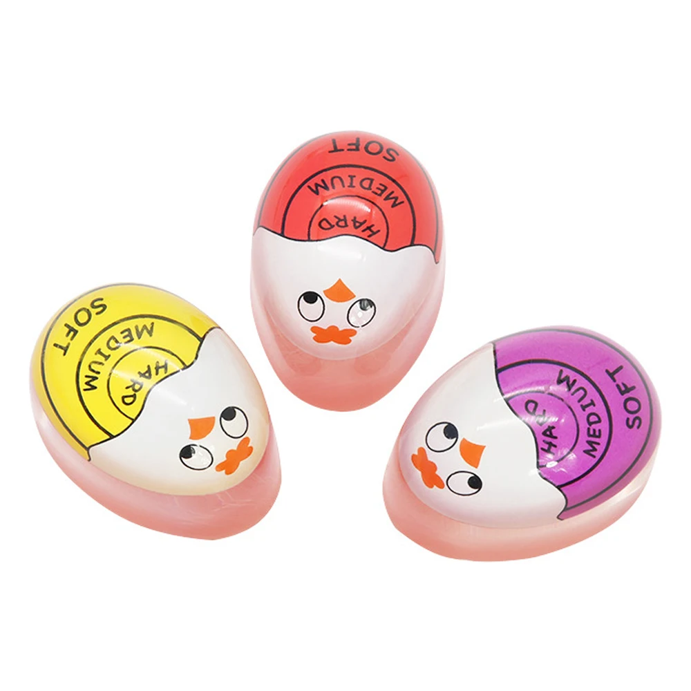 1pcs Egg Perfect Color Changing Timer Yummy Soft Hard Boiled Eggs Cooking Kitchen Eco-Friendly Resin Egg Timer Red timer tools