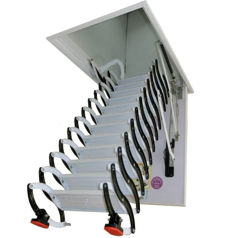 Customized Home Invisible Attic Retractable Folding Staircase Foldable Aluminum Magnesium Attic Ladder