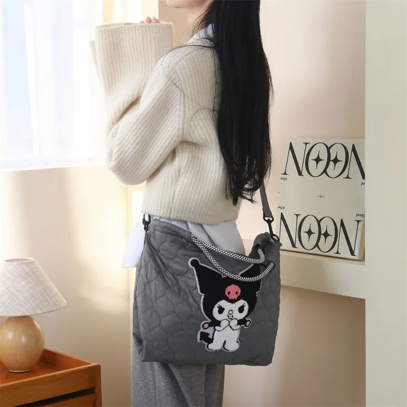 

Sweet Kuromi аниме Kawaii Sanrio сумка для хранения милая мультяшная сумка для девочек большая вместительная сумка через плечо дорожная сумка подарки