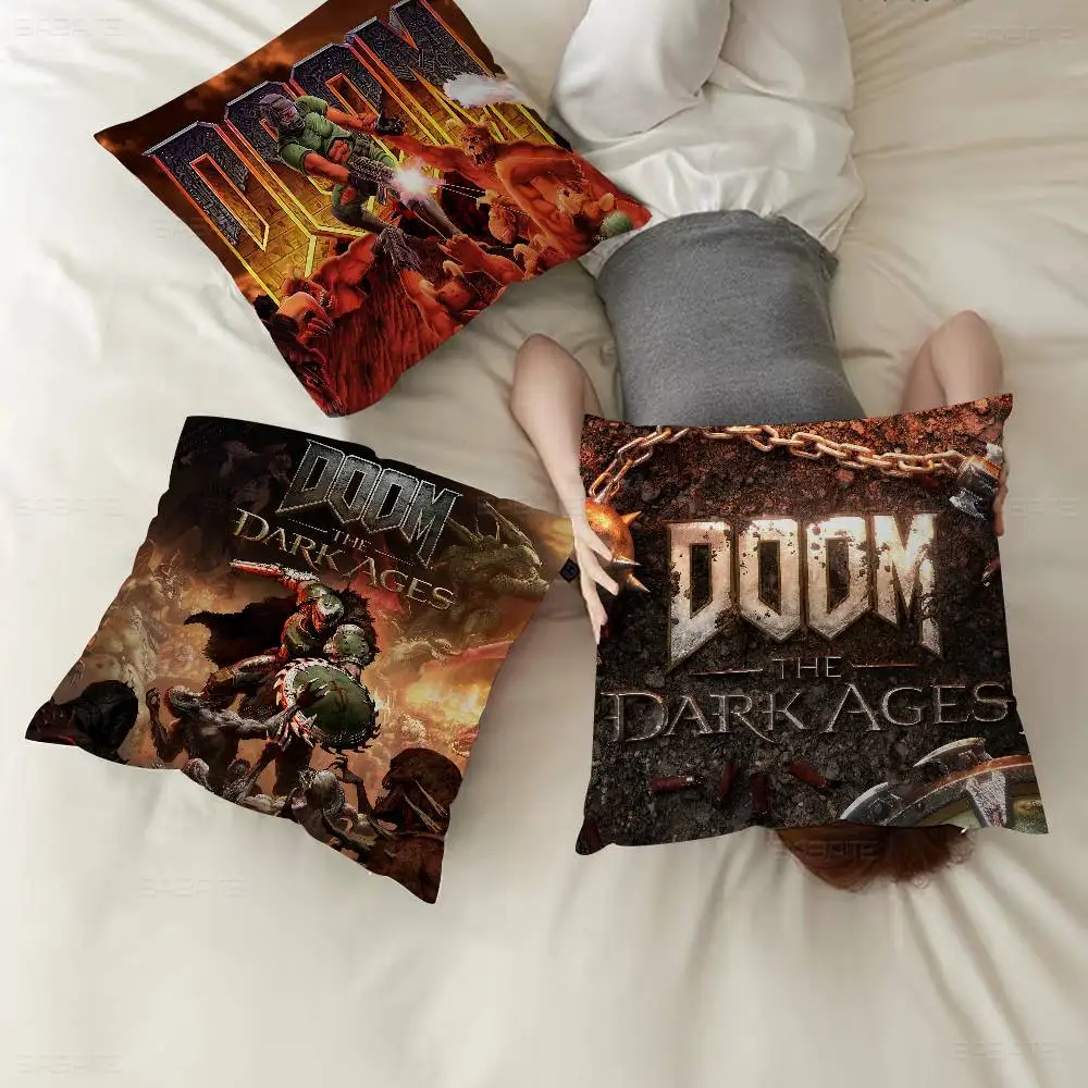 Game D-DoomS E-Eternal Cushion Cover Pillow Cover Decor Pillowcase Printed Cushion Case for Couch