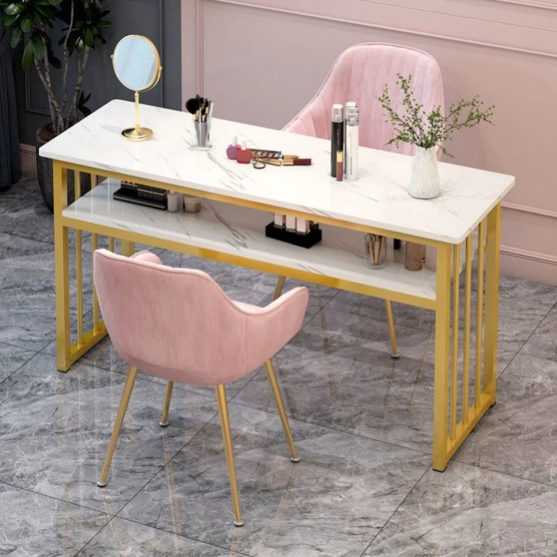 Kawaii Workstation Nail Desk Design Professionals Nordic Organizer Nail Table Storage Aesthetic Nagel Tische Manicure Furniture