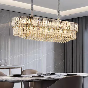 銀色水晶LED晶片水晶燈照明燈具LED圓燈直徑500mm吊燈,適用於臥室客廳 10 最佳銷售 銀色吸頂燈 - №4