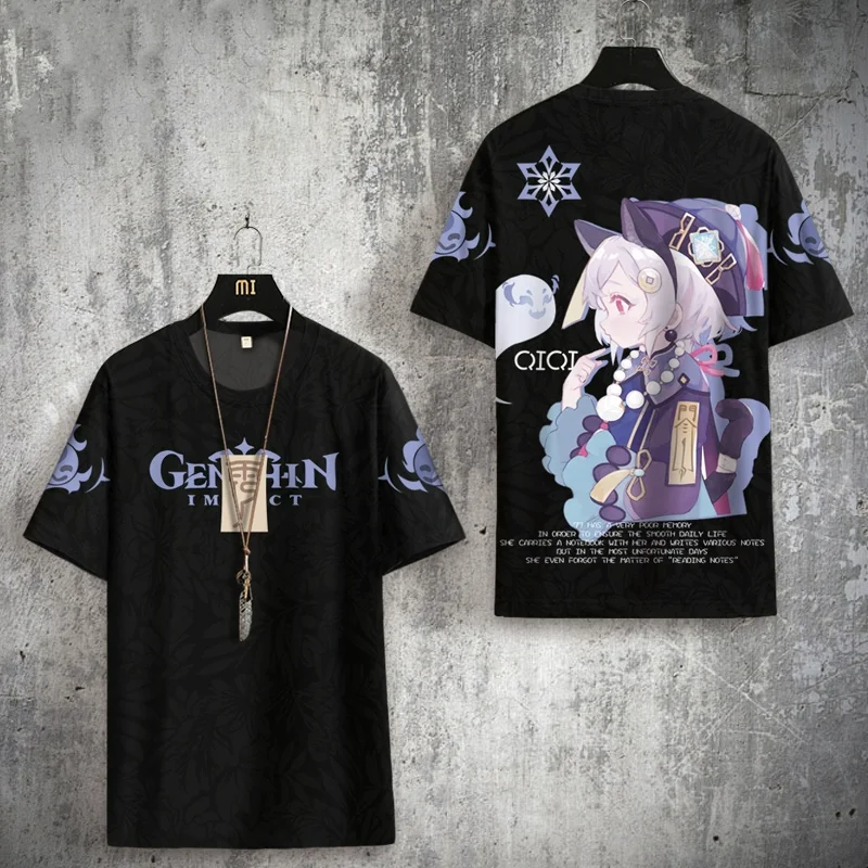 Popular Games Genshin Impact T-shirt 3D QI QI Print Unisex t shirts Fashion Harajuku Short Sleeve Crew Neck Tops Summer Clothing