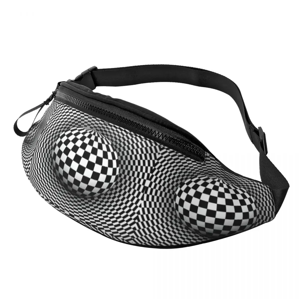 Cool 3D Vortex Illusion Fanny Pack Women Men Abstract Geometric Optical Crossbody Waist Bag for Traveling Phone Money Pouch