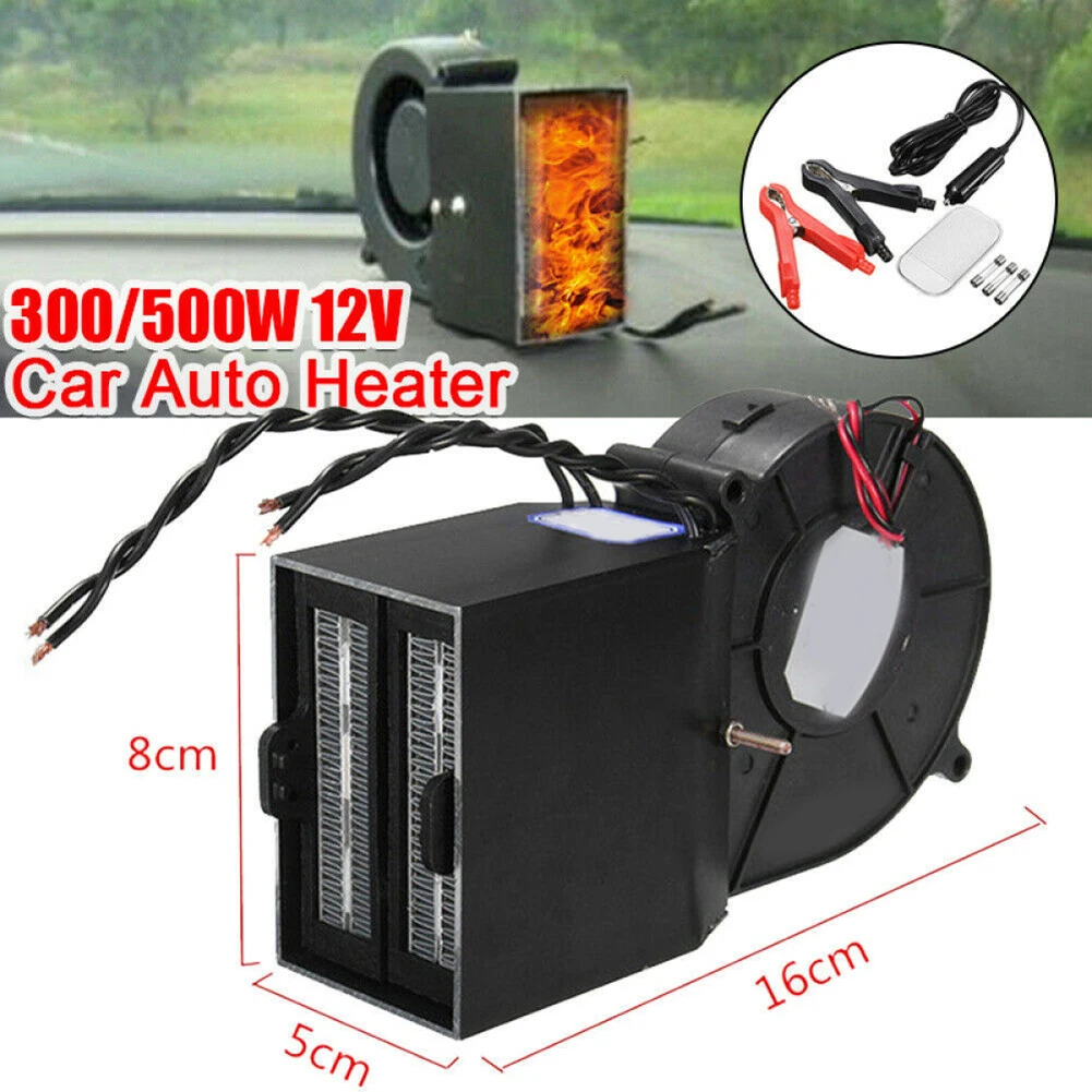 Car Heater Fan Powerful Dual Turbine Fast Heating Windshield Defogging Demister 12-24V 150-300W/300W-500W