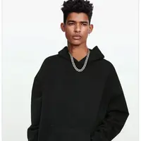 Sudadera con capucha de tela de rizo estampada de talla grande holgada estilo callejero americano BD Sports fitness