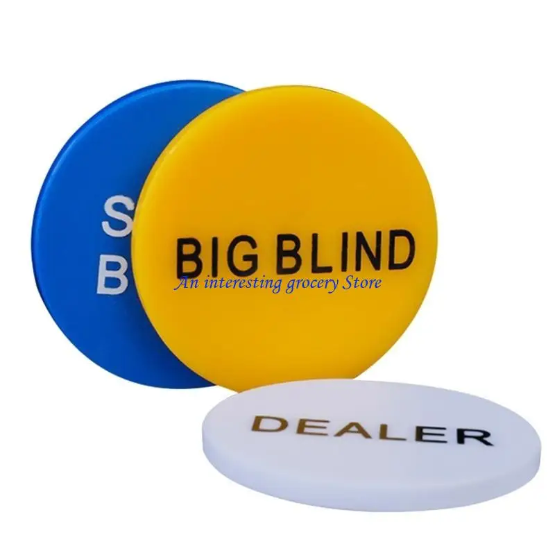 

652D 4Pcs Professional Game Small Blind Big Blind Dealer Buttons Cards Guard Protector Coin Chip Button