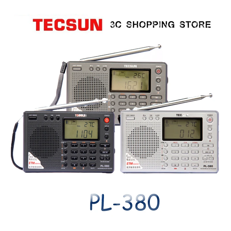 

Tecsun PL-380 Radio Digital PLL Portable Radio FM Stereo/LW/SW/MW DSP Receiver