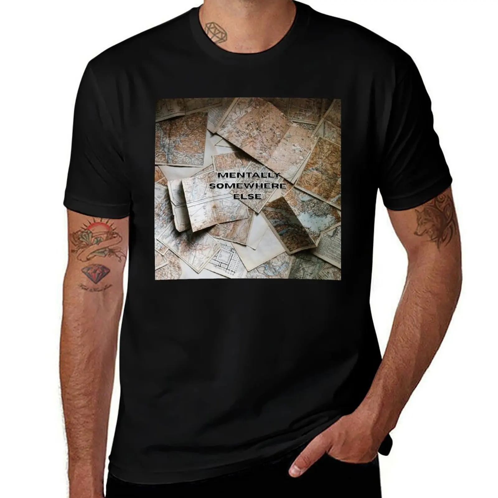

“Mentally Somewhere Else” T-Shirt gifts for boyfriend man t shirt Anime t-shirt blue lock mens funny t shirts